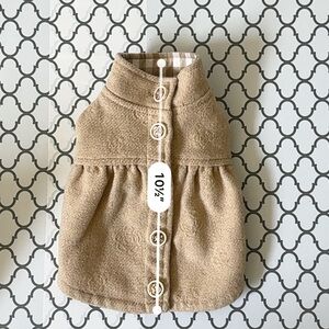 Tan Button-Up Dog Coat